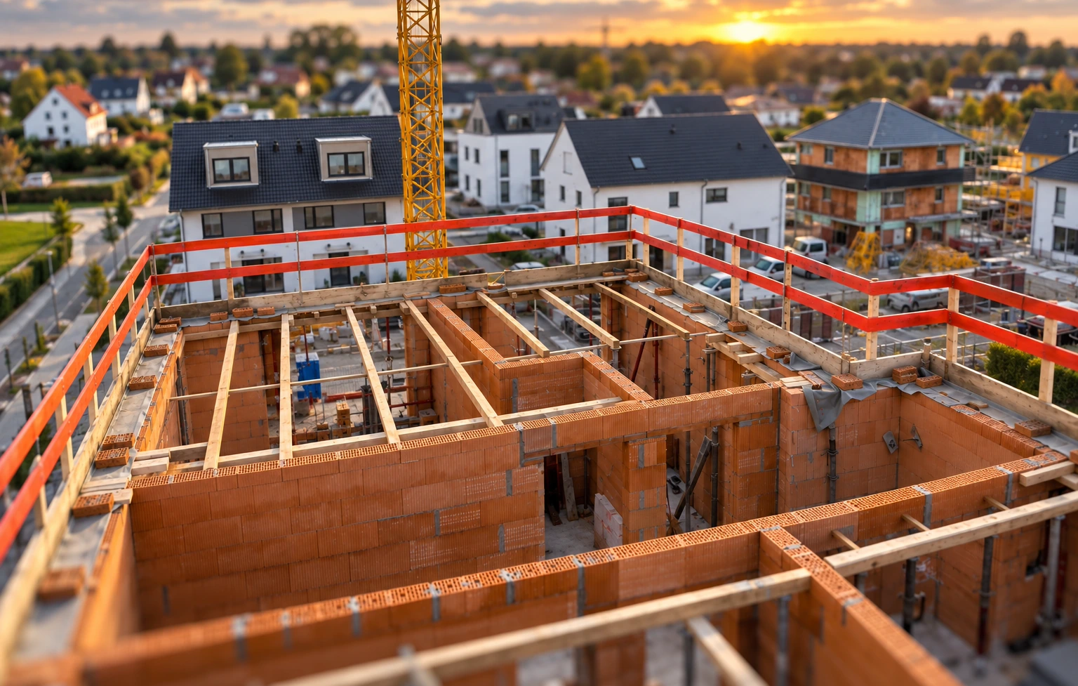 Große Baustelle im Rohbau